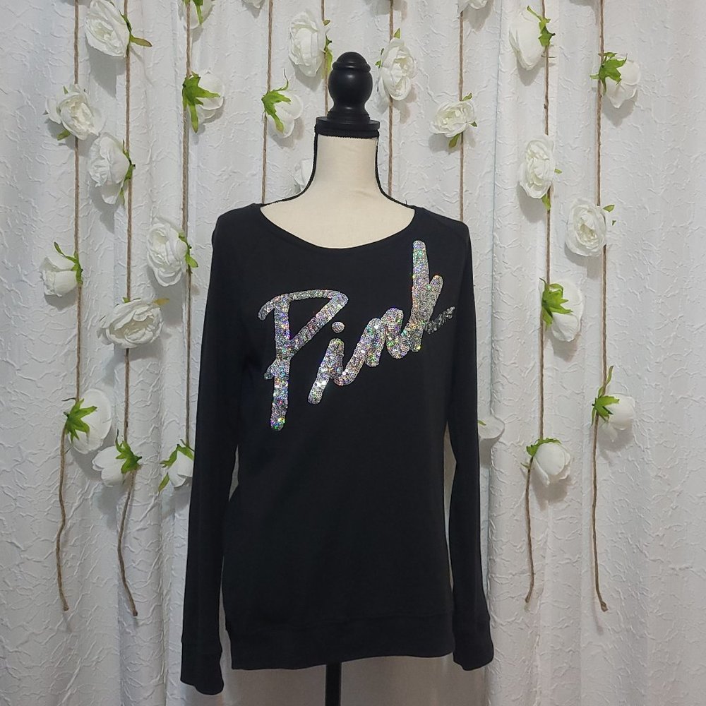 Victoria's Secret PINK Lightweight Sequined Sweater US Small